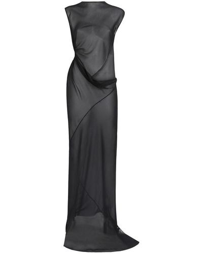 Ann Demeulemeester Iska Asymmetric Draped Dress - Black