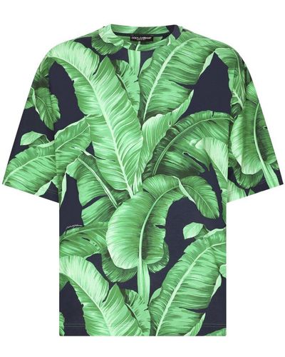 Dolce & Gabbana Short-Sleeved Cotton T-Shirt - Green