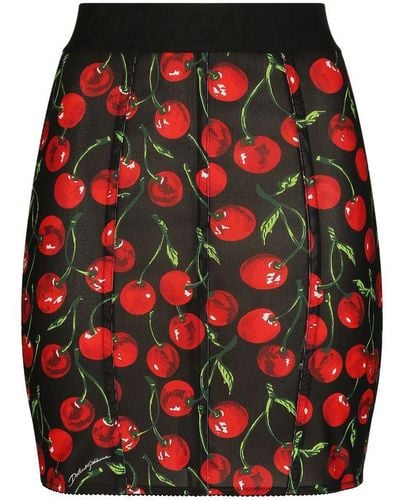 Dolce & Gabbana Short Marquisette Skirt - Red