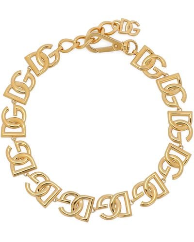 Dolce & Gabbana Choker mit Logo - Mettallic