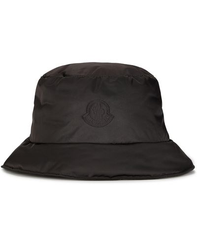 Moncler Bucket Hat mit Logo - Schwarz
