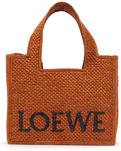 Loewe Kleine Tote Bag mit Logo - Braun