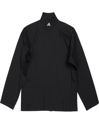 Balenciaga / Adidas - T-Shirt mit hohem Kragen - Schwarz