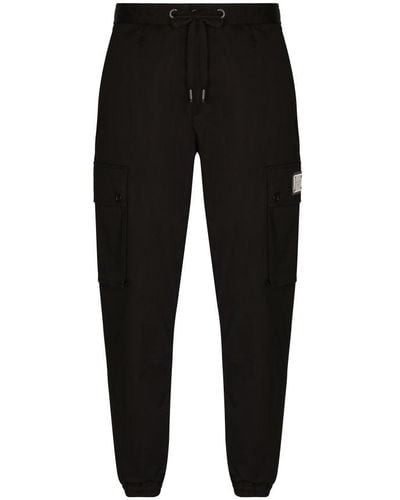 Dolce & Gabbana Stretch Cotton Cargo Trousers - Black