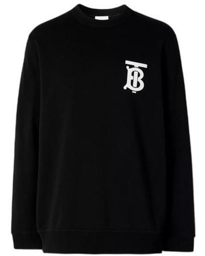 Burberry Monogram Motif Cotton Sweatshirt - Black