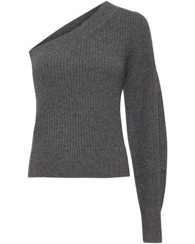 Isabel Marant Bowen One Shoulder Sweater - Gray