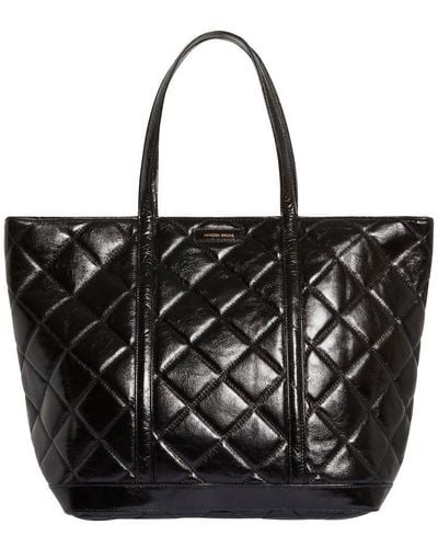 Vanessa Bruno Xl Quilted Leather Tote Bag - Black