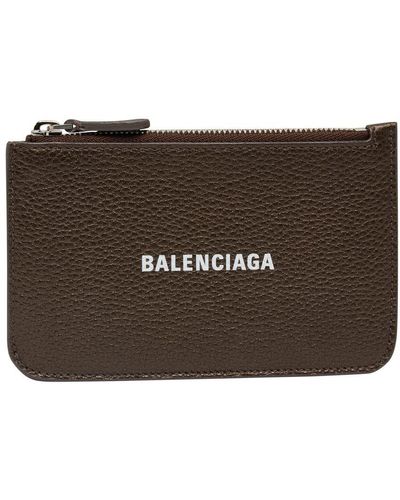 Balenciaga Cash Large Long Coin And Card Holder - Brown