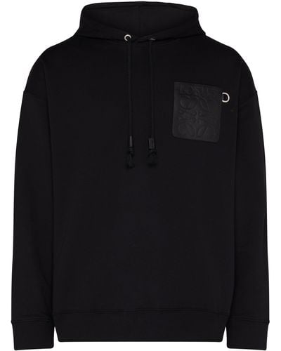 Loewe Sweatshirt à capuche Patch Anagram - Noir