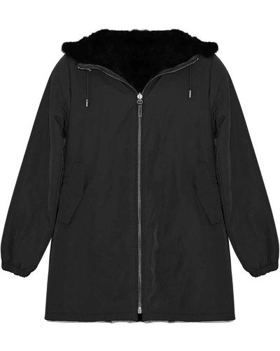 Yves Salomon Reversible Fur Coat - Black