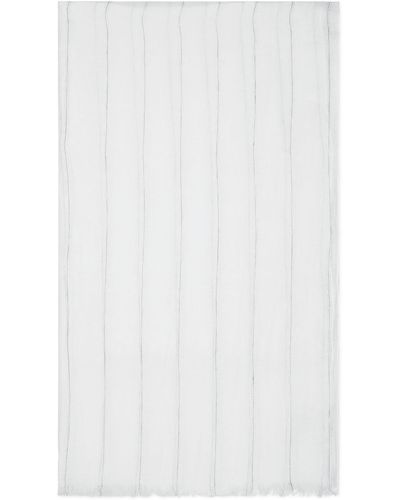 Brunello Cucinelli Glänzender Schal - Weiß