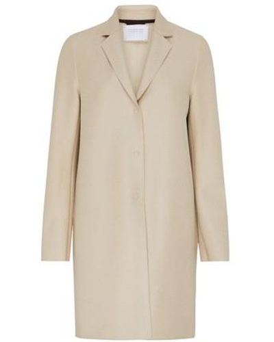 Harris Wharf London Cocoon Coat In Felted Wool - Natural