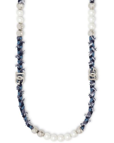 Dolce & Gabbana Geflochtene Halskette "Marina" - Weiß
