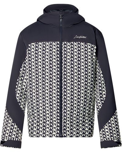 Louis Vuitton Wattierter, zweifarbiger Blouson mit Kapuze - Blau