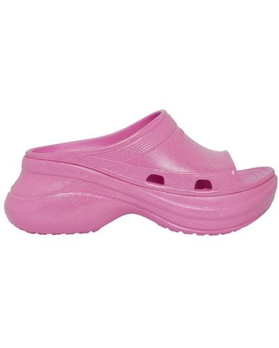 Balenciaga Crocs Pool Sandals - Purple
