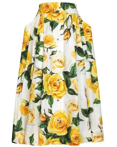 Dolce & Gabbana Circle Skirt - Yellow