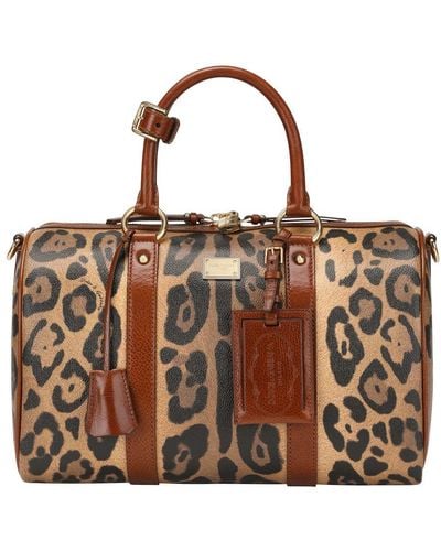 Dolce & Gabbana Handbag With Branded Plate - Brown