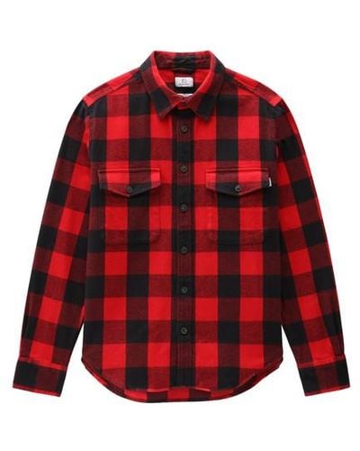 Woolrich Oxbow Buffalo Flannel Shirt - Red