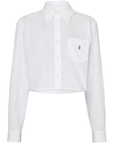 Givenchy Chemise cropped 4G - Blanc