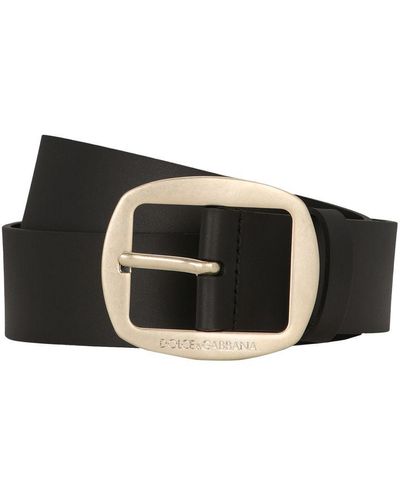Dolce & Gabbana Calfskin Belt - Black