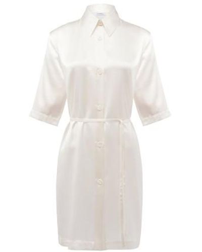La Perla Silk Long Shirt - White