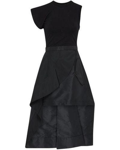 Alexander McQueen Asymmetric Dress - Black