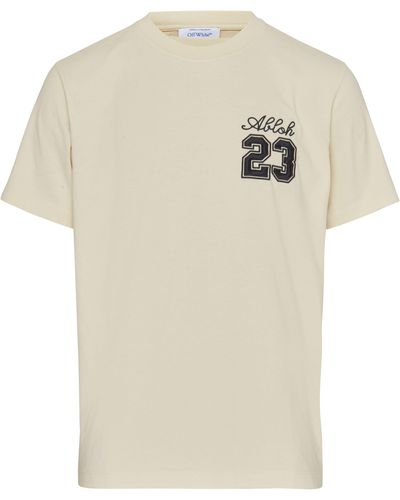 Off-White c/o Virgil Abloh T-shirt ajusté à manches courtes et logo 23 - Blanc