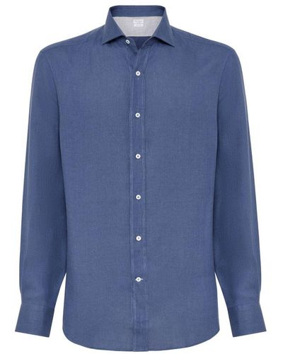 Brunello Cucinelli Easy Fit Shirt - Blue