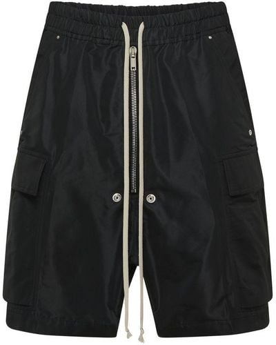 Rick Owens Woven Cargobela Shorts - Black