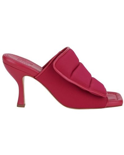 GIA COUTURE Velcro Strap Mules - Red