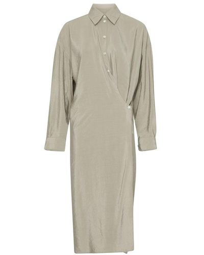 Lemaire Twisted Shirt Dress - Natural