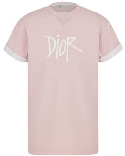 Oversized Christian Dior Couture Shirt White and Pink Striped