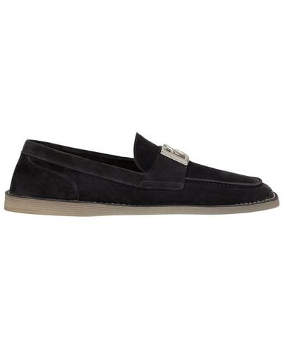 Dolce & Gabbana Suede Loafers - Black