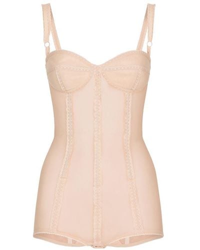 Dolce & Gabbana Kim Semi-sheer Bodysuit - Pink