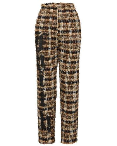 Faith Connexion Checked Trousers - Metallic