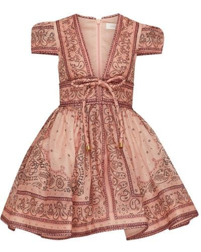 Zimmermann Matchmaker Structured Mini Dress - Pink