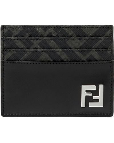 Fendi Porte-cartes FF Squared - Noir