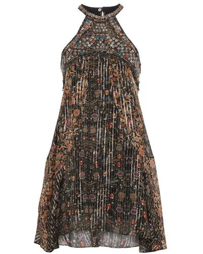 Isabel Marant Orfra Mini Dress - Brown