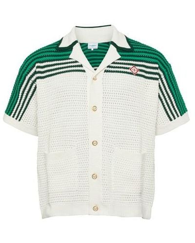Casablancabrand Tennis Crochet Shirt - Green
