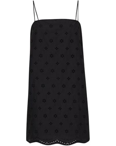 Matteau Broderie Shift Mini Dress - Black