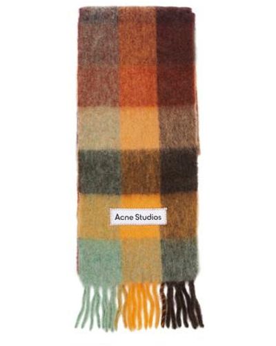 Acne Studios Scarf With Fringes - Brown