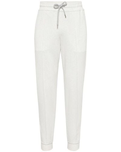 Brunello Cucinelli Double Cloth Pants - White