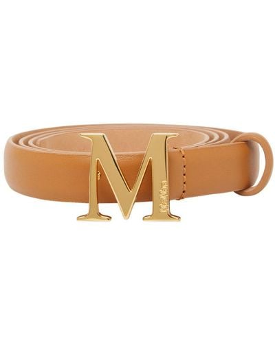 Max Mara Mclassic 20 Logo Belt - Brown