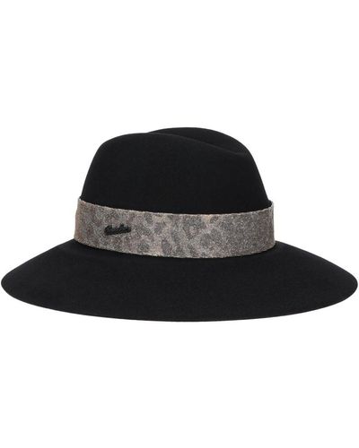 Borsalino Claudette Fine Wool Felt With Animalier Hat Band - Black