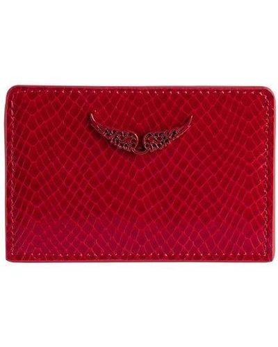 Zadig & Voltaire Zv Pass Glossy Wild Card Holder - Red