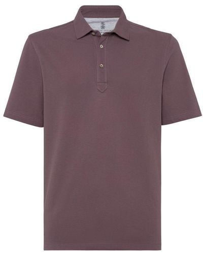 Brunello Cucinelli Piqué Polo Shirt - Purple