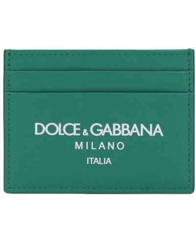 Dolce & Gabbana Calfskin Card Holder - Green