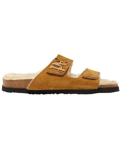 Palm Angels Pa Comfy Open Toe Slippers - Brown