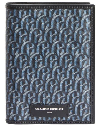 Claudie Pierlot Monogrammed Passport Holder - Blue
