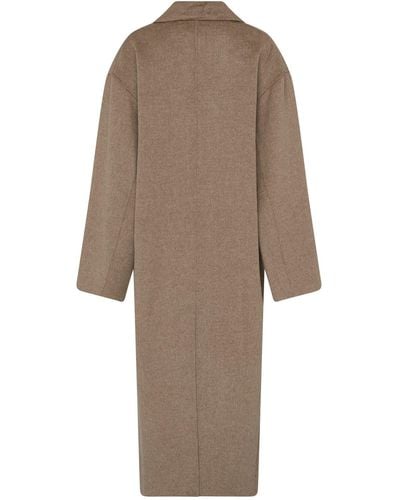 Loulou Studio Borneo Wool And Cashmere Coat - Brown